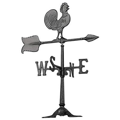Whitehall Products 24" Rooster Accent Weathervane, 24" Black