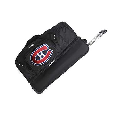 NHL Montreal Canadiens Rolling Drop-Bottom Duffel Bag, 27 x 16 x 14", Black