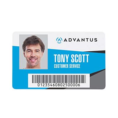 Advantus Customizable DIY Plastic ID Cards, 100/PK, White (97034)