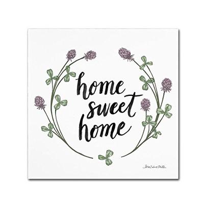Happy to Bee Home Words I by Sara Zieve Miller, 18x18-Inch Canvas Wall Art