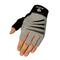 Bionic Glove Men's Cross-Training Fingerless Gloves w/Natural Fit Technology, Gray/Orange (Pair)