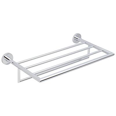 Ginger 20" Hotel Shelf Frame with Towel Bar, Squared Corners - XX43S-20/PN - 20 inch Wall Mounted To