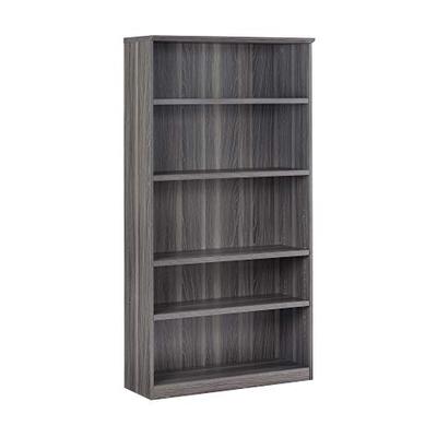 Mayline MVB5LGS Medina Bookcase, 5 Shelf, Gray Steel Laminate