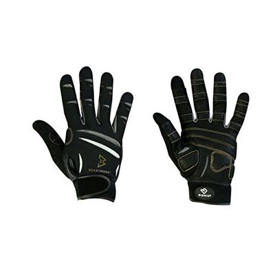 Bionic Gloves Beast Mode Men's Full Finger Fitness/Lifting Gloves w/ Natural Fit Technology, Black,