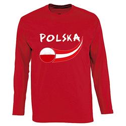 Supportershop T-Shirt Polen L/S Herren, Rot, FR: M (Größe Hersteller: M)