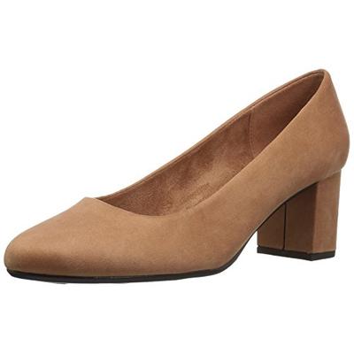 Easy Street Women's Proper Dress Pump, Sand Super Suede, 8 M US