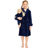 Leveret Navy Matching Doll & Girl Hooded Robe 14 Years screenshot. Sleepwear directory of Clothes.