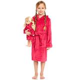 Leveret Hot Pink Matching Doll & Girl Hooded Robe 14 Years screenshot. Sleepwear directory of Clothes.