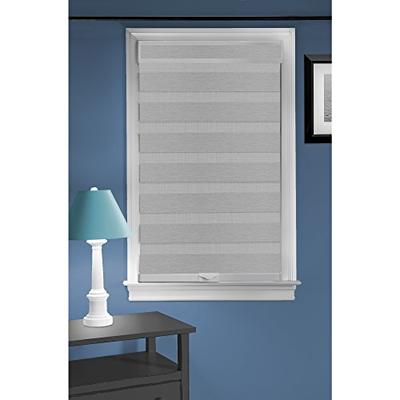 Achim Home Furnishings Cordless Celestial Sheer Double Layered Window Shade 27" x 72" Grey