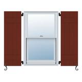 Atlantic Premium Shutters Atlantic Classic Two Batten, Board & Batten Shutters Composite Wood in Red/Brown | 38 H x 12 W x 1 D in | Wayfair