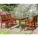 Breakwater Bay Enright Acacia 5 Piece Outdoor Dining Set Wood in Brown/Red/White | 29 H x 59 W x 31 D in | Wayfair C4D81AD33D744E84A45AD82645F2CCCB