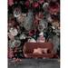 House of Hampton® Amelie Flower Bouquet Floral Textile Texture Wall Mural Fabric in Black | 55 W in | Wayfair D41BD981BE6F4D4DA797E1454BF92EC7