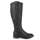 Brinley Co. Womens Faux Leather Regular, Wide and Extra Wide Calf Mid-Calf Round Toe Boots Black, 7 screenshot. Shoes directory of Clothing & Accessories.
