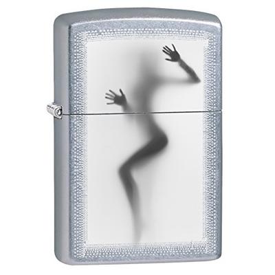 Zippo Lighter: Nude Girl Against the Glass - Street Chrome 78165