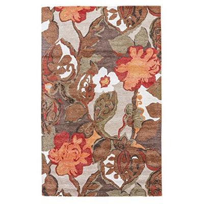 Jaipur Living Petal Pusher Hand-Tufted Floral & Leaves Brown Area Rug (6' X 6')