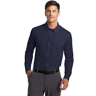 Port Authority K570 Men's Dimension Knit Dress Shirt Dark Navy Small