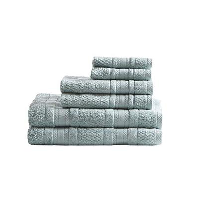 Madison Park Adrien Super Soft 6 Piece Cotton Towel Set Seafoam See Below