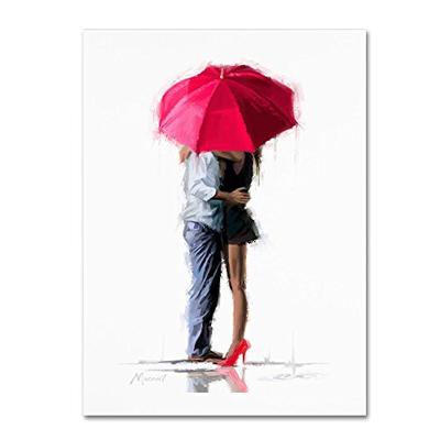 Red Umbrella by The Macneil Studio, 24x32-Inch Canvas Wall Art