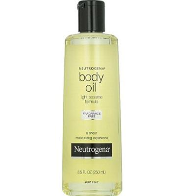 Neutrogena Body Oil Light Sesame Formula, Fragrance Free 8.5 oz (Pack of 4)