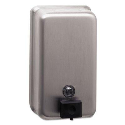 Bobrick Surface-Mounted Soap Dispenser, 40oz, Stainless Steel (BOB2111)