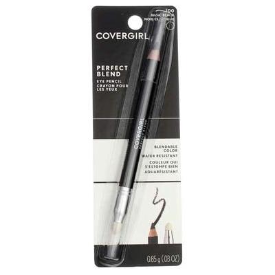 CoverGirl Perfect Blend Eye Pencil, Basic Black [100], 0.03 oz (Pack of 4)