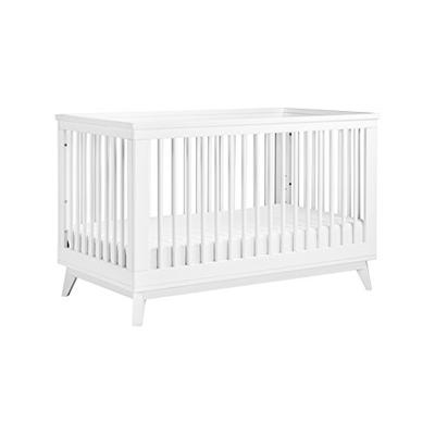 Babyletto Scoot 3-in-1 Convertible Crib with Toddler Bed Conversion Kit, White
