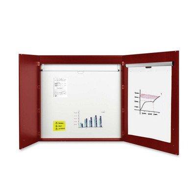 2-door Conference Magnetic Enclosed Whiteboard, 4' H x 4' W