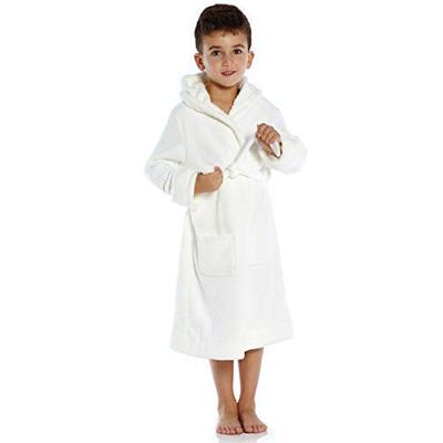 Leveret Kids Fleece Sleep Robe Ivory Size 6 Years