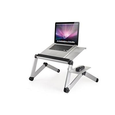 WorkEZ Cool Adjustable Height & Angle Ergonomic Aluminum Laptop Cooling Stand, Portable Standing Des