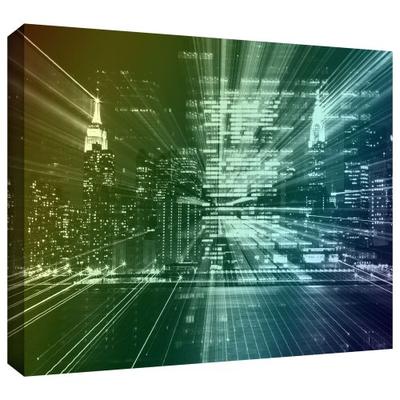 ArtWall 'City Lights' Gallery-Wrapped Canvas Art by John Black, 32 by 48-Inch