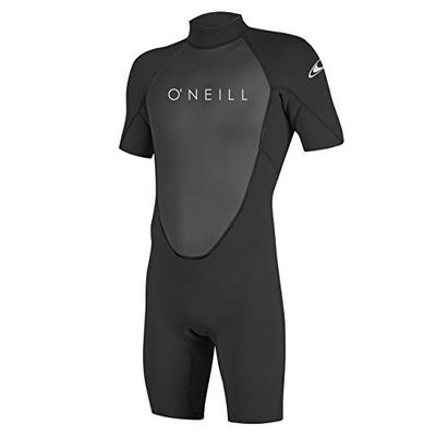 O'Neill Men's Reactor-2 2mm Back Zip Short Sleeve Spring Wetsuit, Black, Small