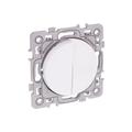 Eur Ohm - Interrupteur double va et vient 10AX - square Blanc