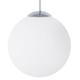 Beliani - Lampe Suspension Boule 27 cm en Verre Blanc E27 40W Design Intemporel et Universel pour