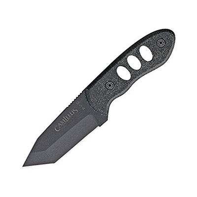 Camillus Choker Fixed Blade Knife with Kydex Sheath, Black, 5.5-Inch