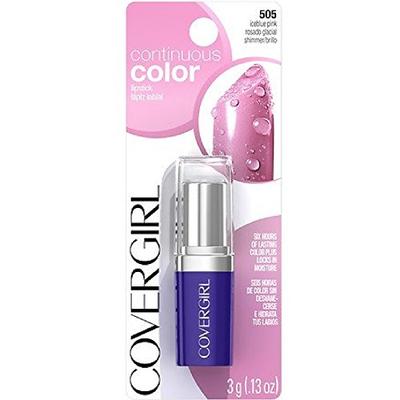 CoverGirl Continuous Color Lipstick, Iceblue Pink [505] 0.13 oz (Pack of 6)