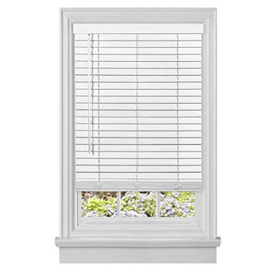 Achim Home Furnishings Cordless GII Madera Falsa 2" Faux Wood Plantation Blind 35" x 64", White