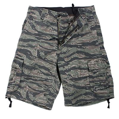 Rothco Vintage Infantry Utility Shorts, Tiger Stripe, Large