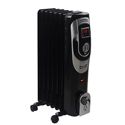 Optimus H-6015 Digital 7 Fins Oil Filled Radiator Heater with Timer