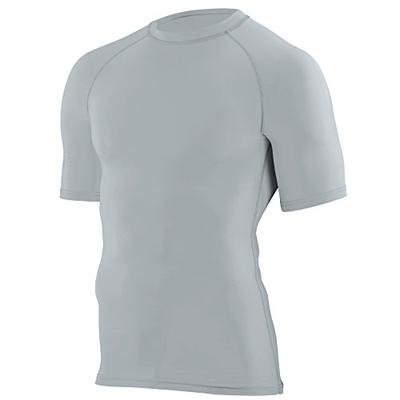 Augusta Sportswear Men's Hyperform Compression Short Sleeve Shirt L Silver