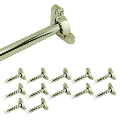 Renovator's Supply Polished Nickel Round Carpet Rods for Stairs Tube Runner Holder Includes Brackets