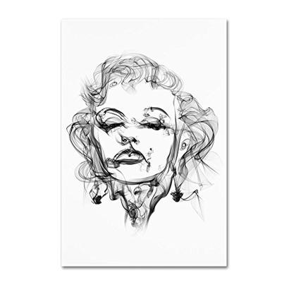 Marilyn Monroe by Octavian Mielu, 12x19-Inch Canvas Wall Art