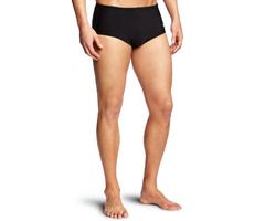 Speedo Men's Endurance Lite Color Block Drag Brief Swimsuit, Black, 44