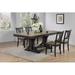 Gracie Oaks Gerace Double Pedestal Deco Double X-Back 5-Piece Solid Wood Dining Set Wood in Brown/Gray | 30 H in | Wayfair