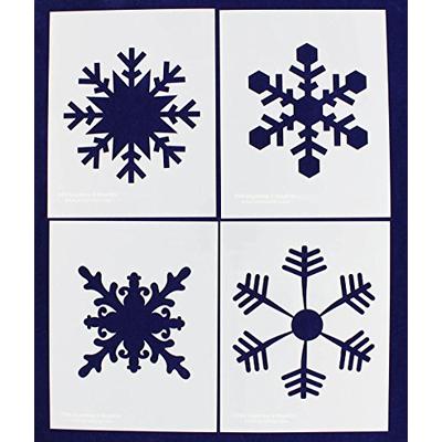 Large Snowflake 4 Piece Stencil Set - 8" X 10"