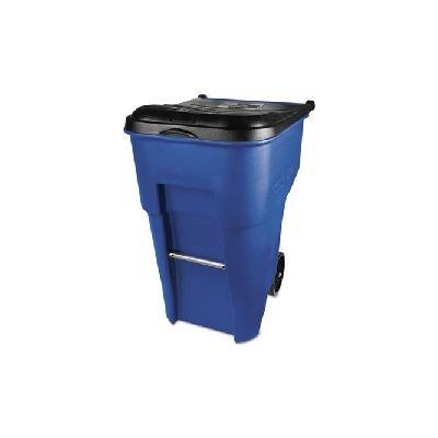 RCP9W2273BLU Brute Rollout Container, Square, Plastic, 95 gal, Blue