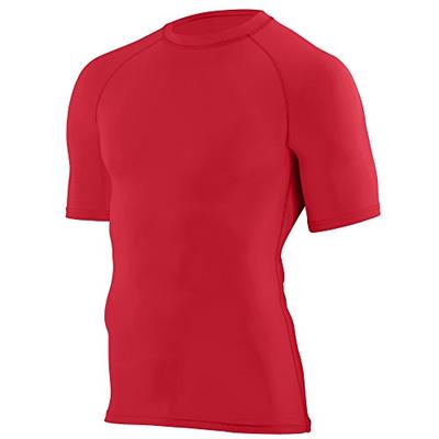 Augusta Sportswear Boys' Hyperform Compression Short Sleeve Shirt M Red
