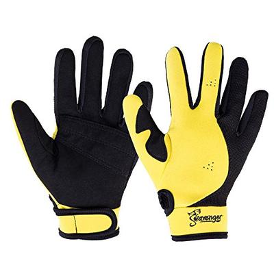 Seavenger Abyss Dive Gloves | 1.5mm Neoprene Mesh | Scuba Diving, Wakeboarding, Spearfishing (Yellow