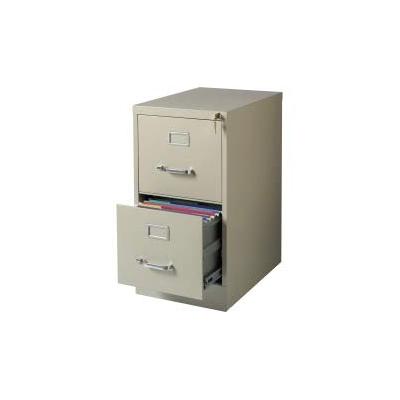 Lorell LLR42290 2-Drawer Vertical File, 15" x 22" x 28, Putty