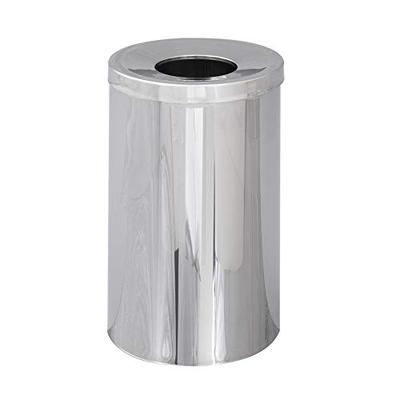 Safco Products 9695 Reflections By Safco Open Top Trash Can, Chrome