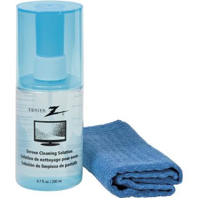 AmerTac - Zenith CS1001SCRCLR Screen Cleaning Solution with Special Micro Fiber Cloth